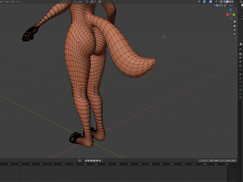 Kate Anthro Fox 3D Model