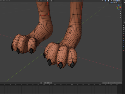 Kate Anthro Fox 3Dモデル