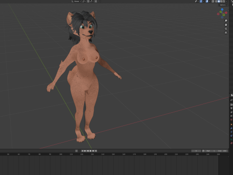 Kate Anthro Fox 3Dモデル