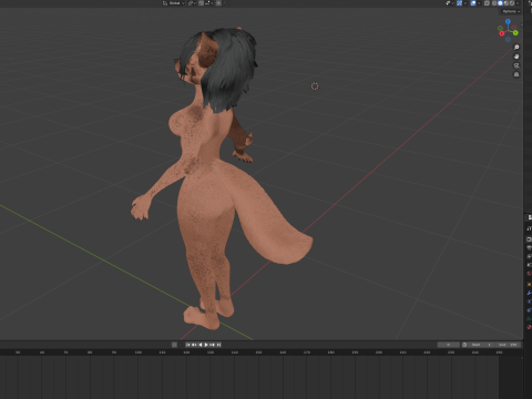 Kate Anthro Fox 3Dモデル