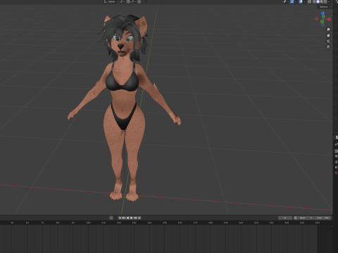 Kate Anthro Fox 3Dモデル
