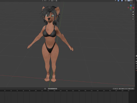 Kate Anthro Fox 3D Model