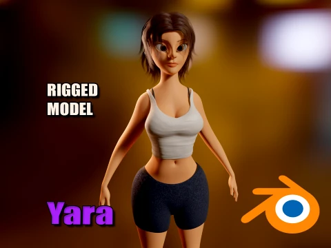 Yara Stylized Woman 3D Model