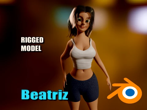 Beatriz Stylized Woman 3D Model