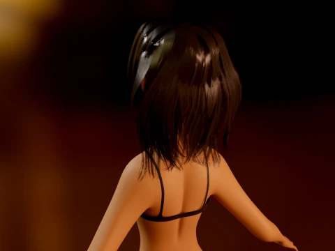 ベアトリス様式化された女性 3Dモデル