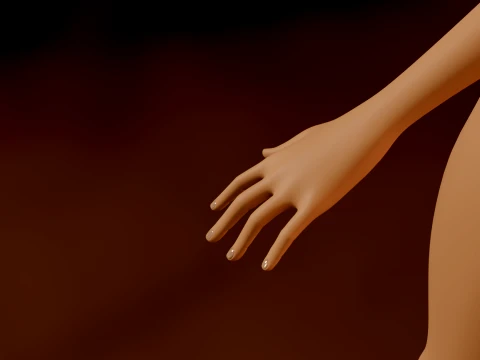 ベアトリス様式化された女性 3Dモデル