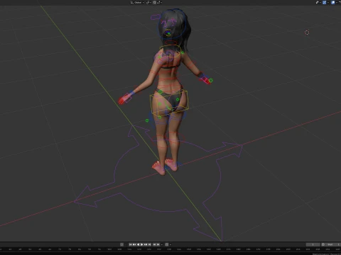 ベアトリス様式化された女性 3Dモデル