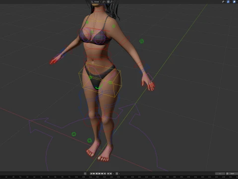 ベアトリス様式化された女性 3Dモデル