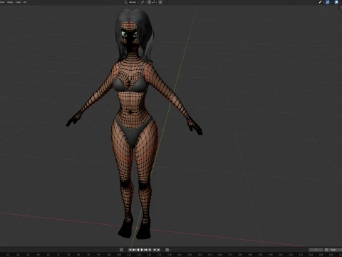 ベアトリス様式化された女性 3Dモデル