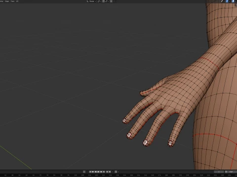 ベアトリス様式化された女性 3Dモデル