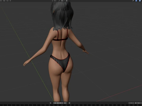 ベアトリス様式化された女性 3Dモデル