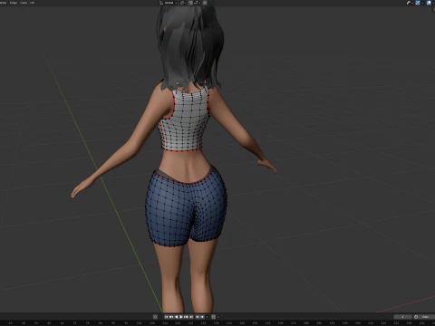ベアトリス様式化された女性 3Dモデル