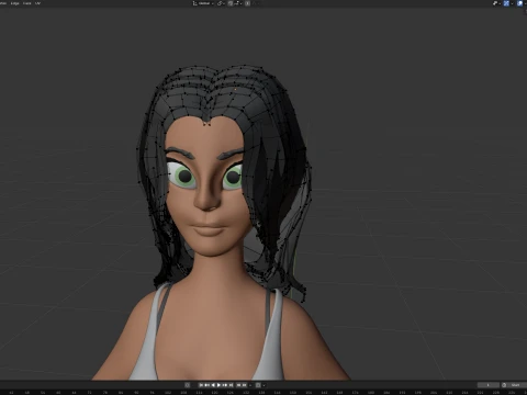 ベアトリス様式化された女性 3Dモデル