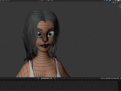 ベアトリス様式化された女性 3Dモデル