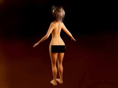ベアトリス様式化された女性 3Dモデル
