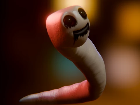 Cursed Worm 3D Model