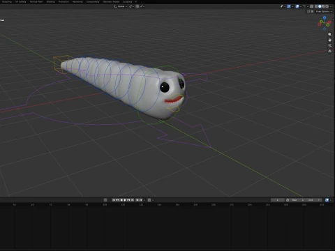 Cursed Worm 3D Model