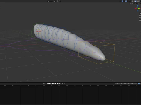 Cursed Worm 3D Model