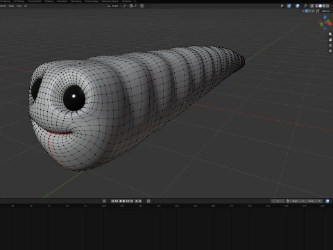 Cursed Worm 3D Model