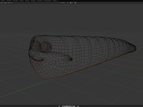 Cursed Worm 3D Model