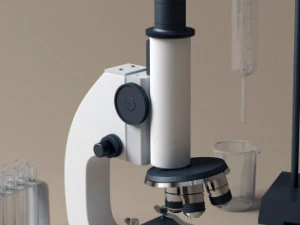 microsc&oacute;pio Modelo 3D