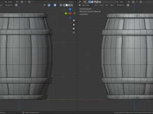 stylized wooden barrels pack 3D Model