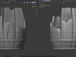 stylized wooden barrels pack 3D Model