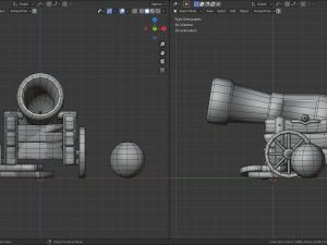 stylized pirate cannons pack 3D Model