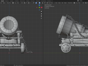 stylized pirate cannons pack 3D Model