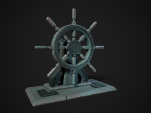 stylized ship helm 3D-Modell