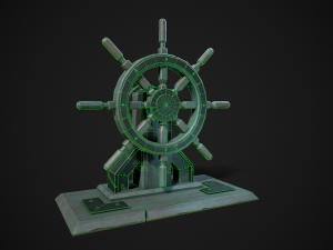 stylized ship helm 3D-Modell
