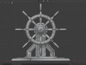 stylized ship helm 3D-Modell