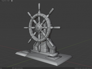 stylized ship helm 3D-Modell