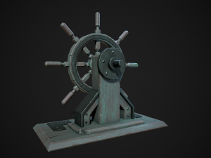 stylized ship helm 3D-Modell