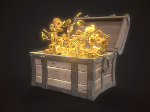 stylized treasure chest 3D Модель