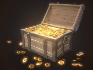 stylized treasure chest Modèle 3D