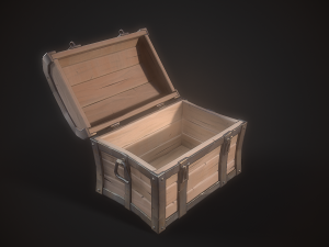 stylized treasure chest Modèle 3D