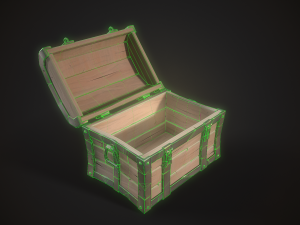 stylized treasure chest Modèle 3D