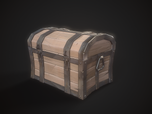 stylized treasure chest Modèle 3D