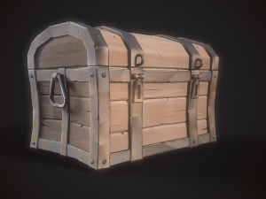 stylized treasure chest Modèle 3D