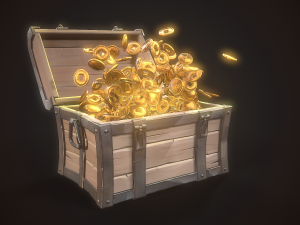 stylized treasure chest Modèle 3D