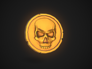 stylized pirate coin 3Dモデル