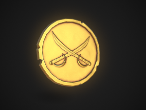 stylized pirate coin 3Dモデル