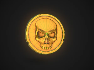 stylized pirate coin 3D Model