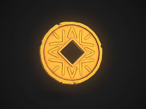 stylized pirate coin 3D Model