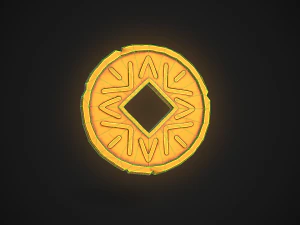 stylized pirate coin 3D Model