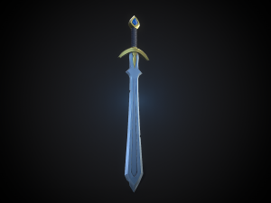 stylized shield and sword 3D 模型
