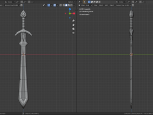 stylized shield and sword 3D 模型