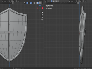 stylized shield and sword 3D 模型