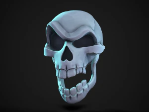 様式化された頭蓋骨 3Dモデル